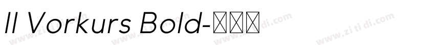 II Vorkurs Bold字体转换 II Vorkurs Bold字体转换